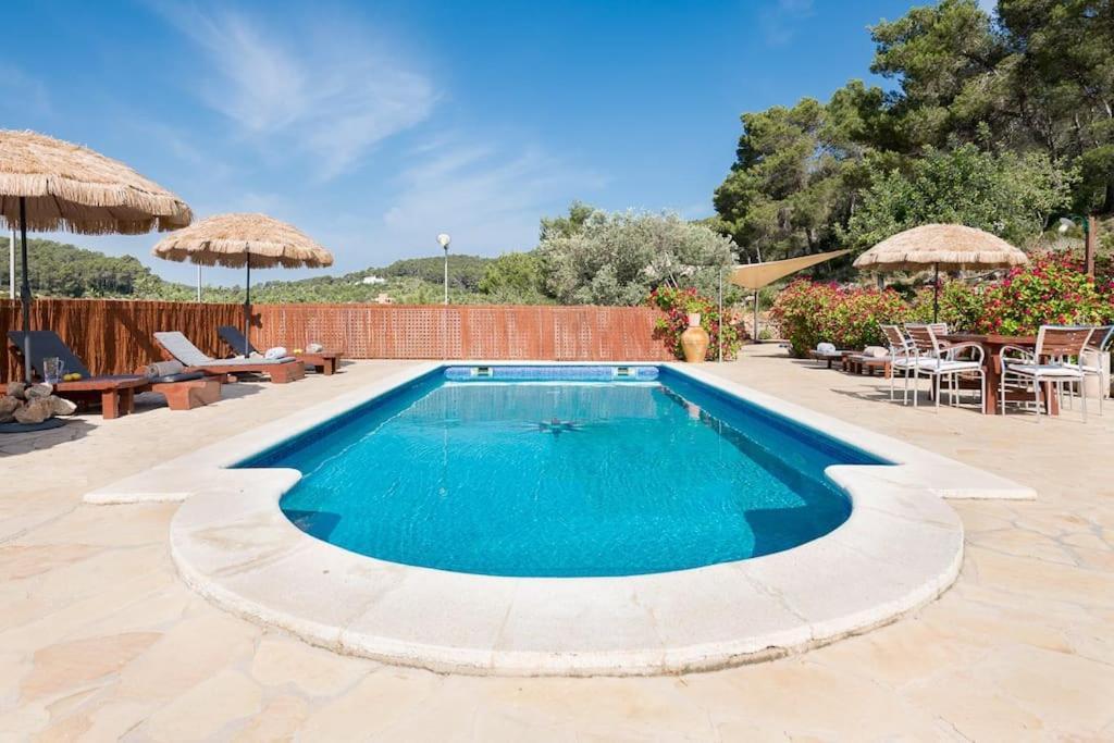 Casa Can Lluc Con Piscina, Jardin Y Vista Al Campo Sant Miquel de Balansat Extérieur photo
